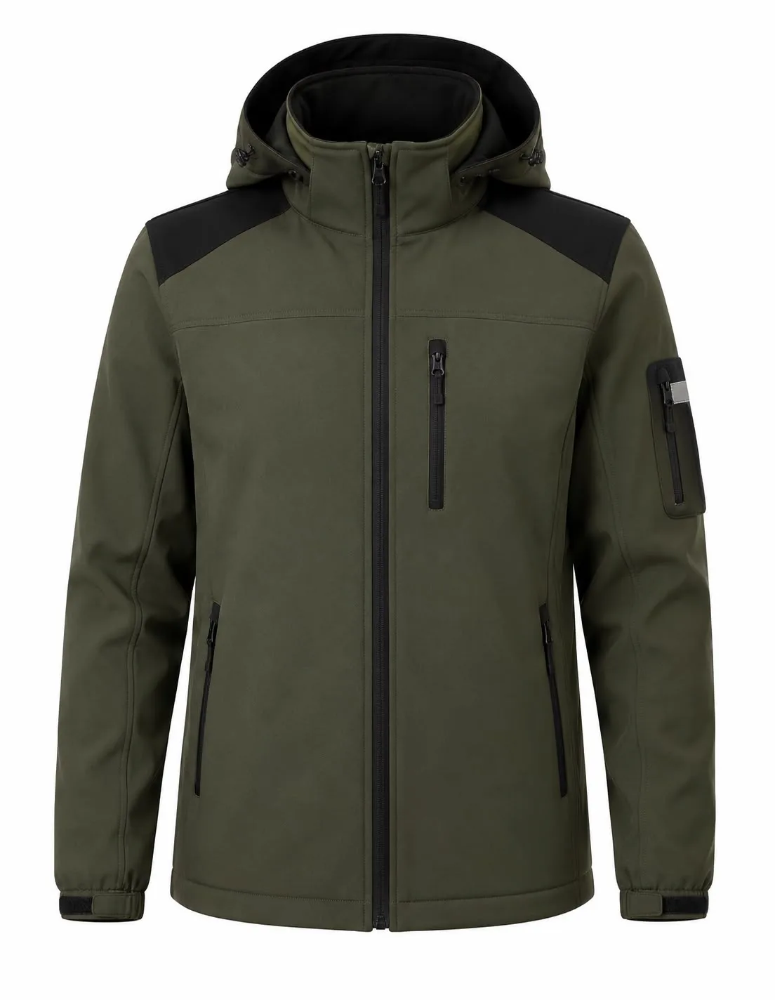 KT-SS-014 Haki Kapüşonlu Taktik Softshell Mont